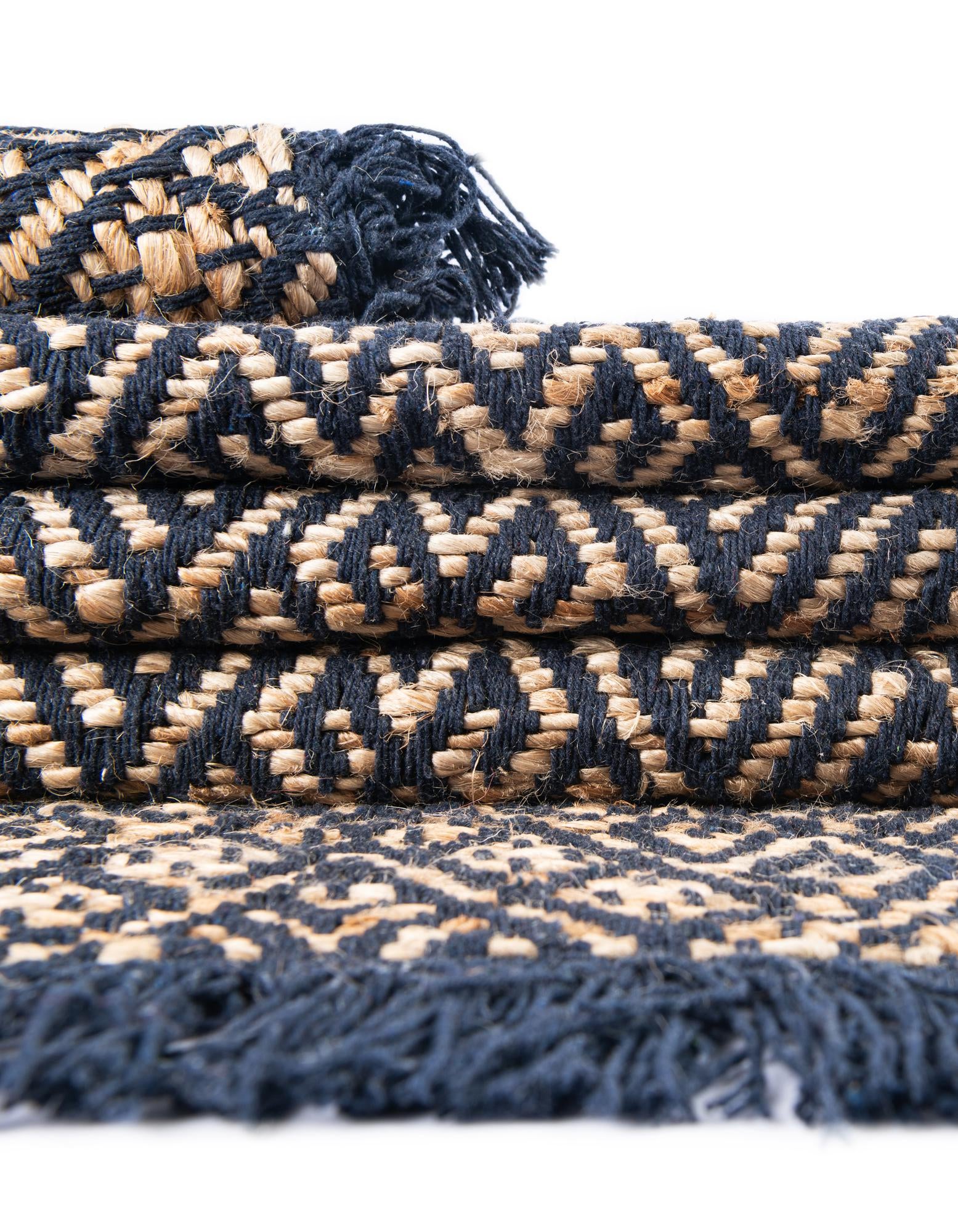 6' 1 x 9' Handmade Braided Jute Rug