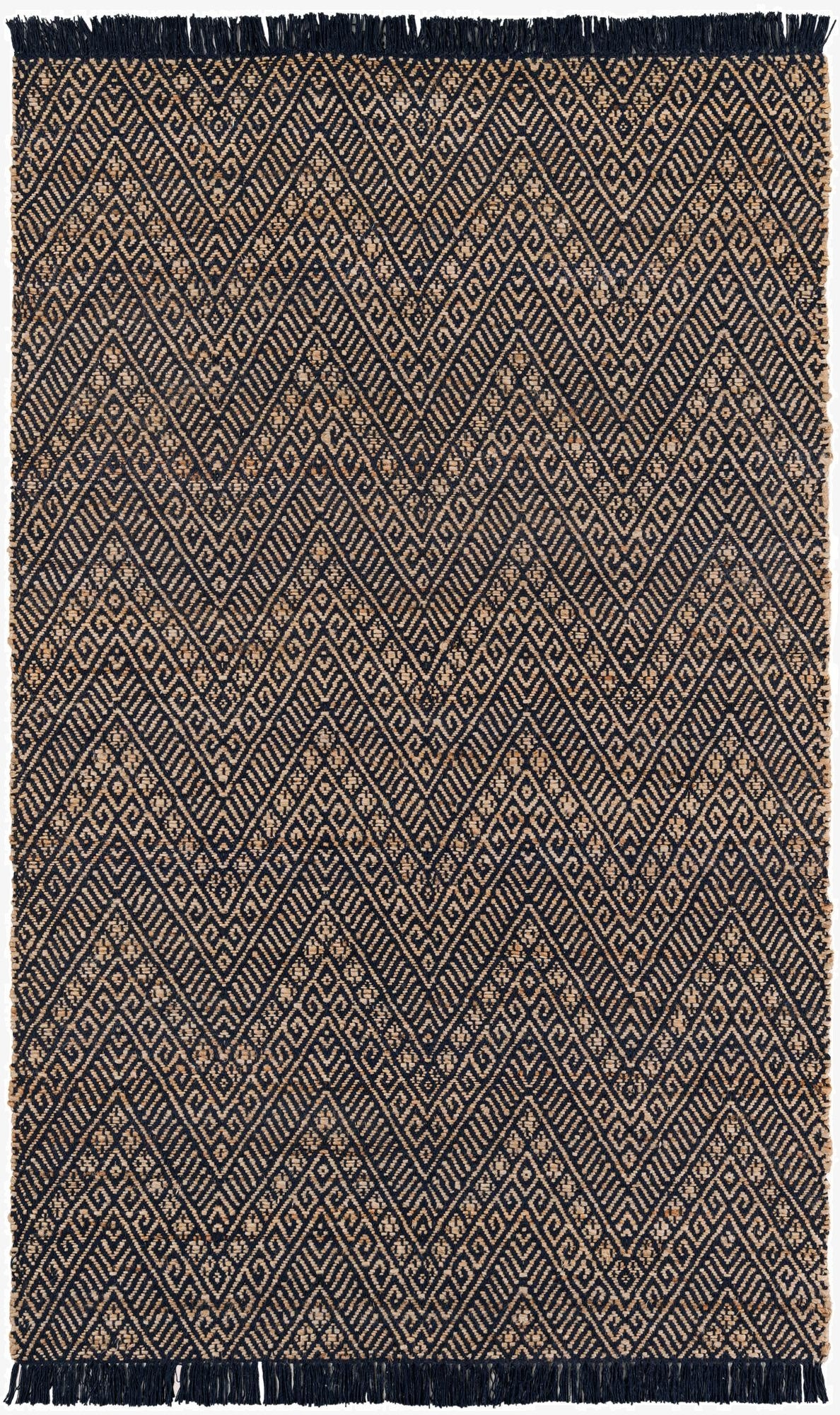 5' 1 x 8'  Hand Braided Jute Rug