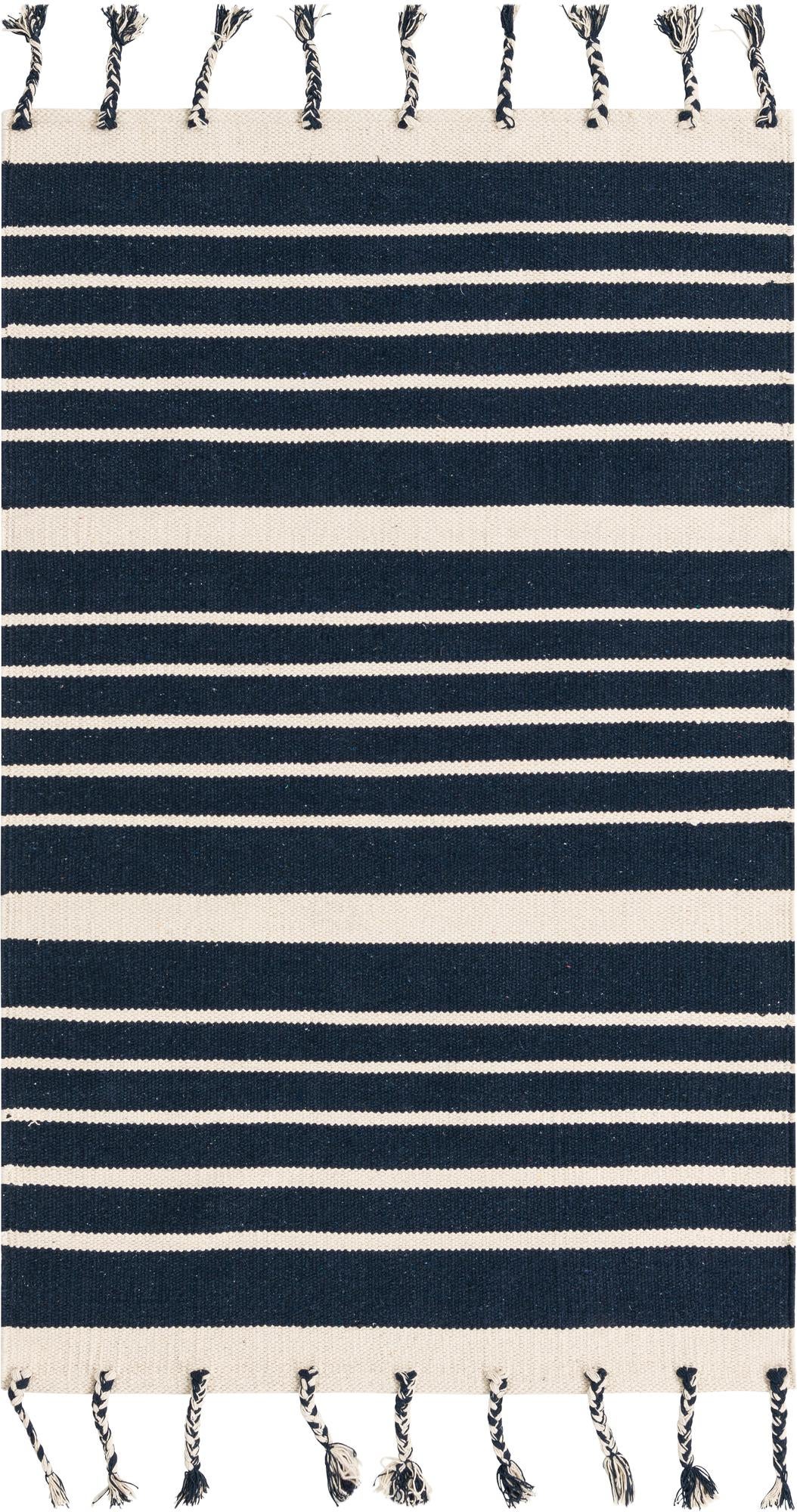 Rug Navy Blue and White Swatch link