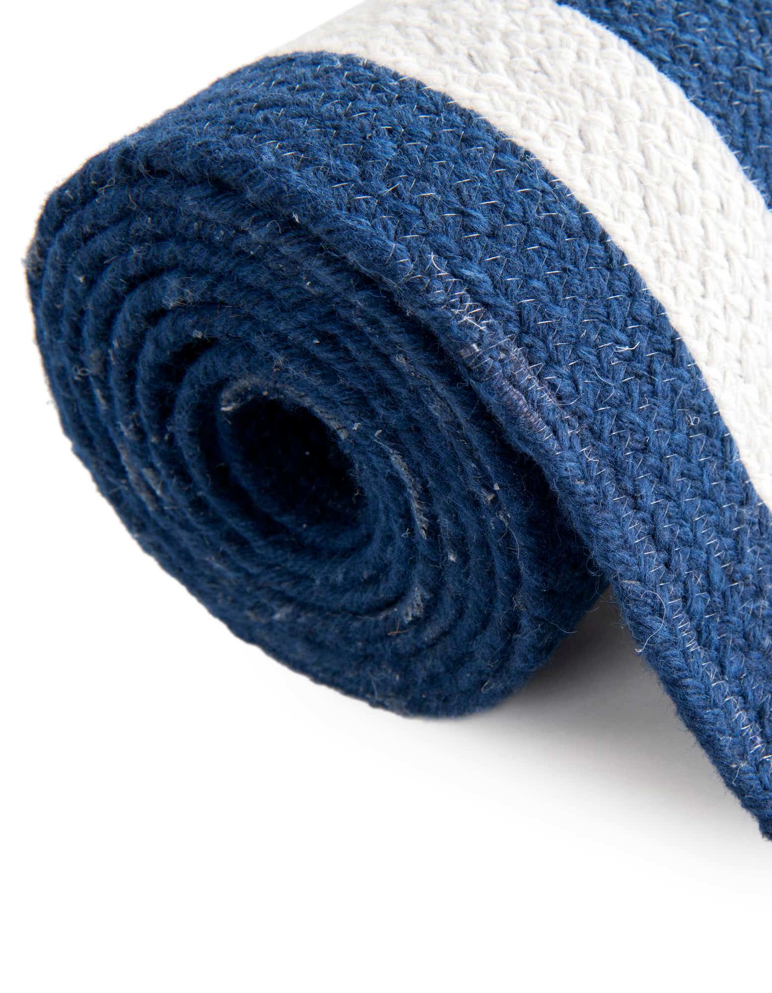 Custom Navy Blue and White Easy-Clean Eco Verse Washable Indoor / Outdoor Rug