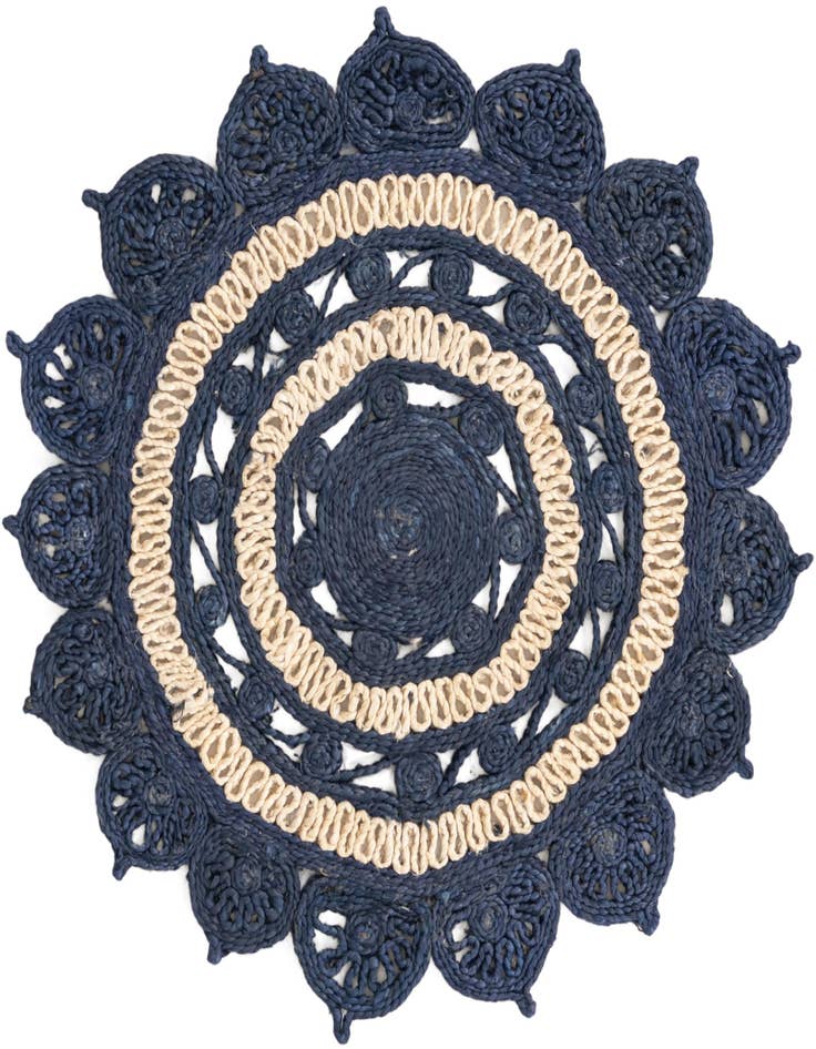 Detail image of 3' 1 x 3' 1  Hand Braided Jute Round Rug