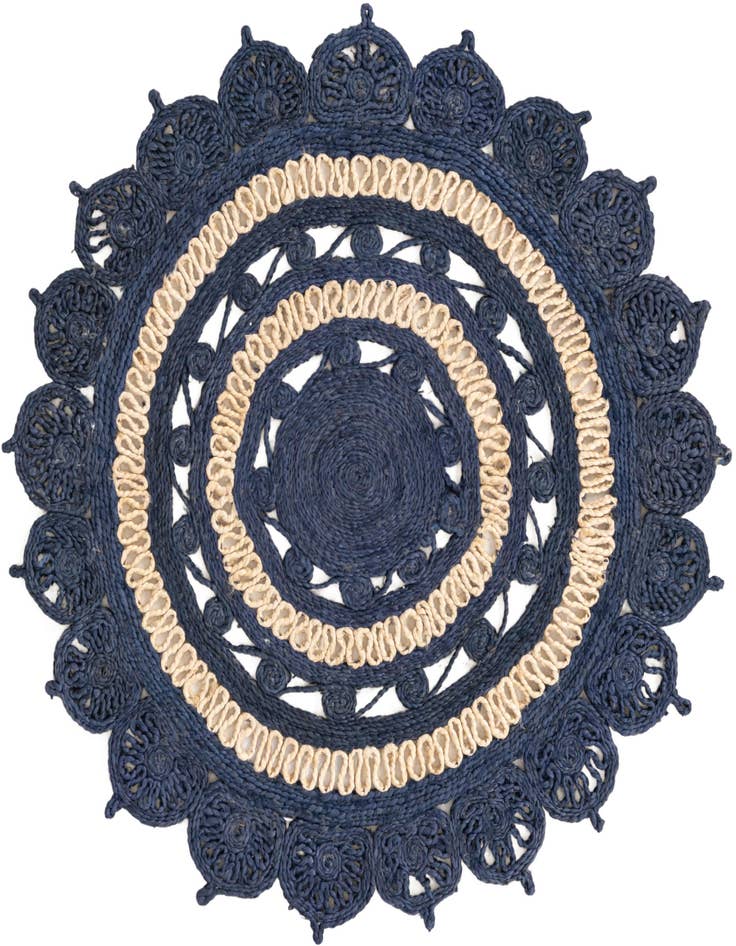 Detail image of 4' 1 x 4' 1  Hand Braided Jute Round Rug