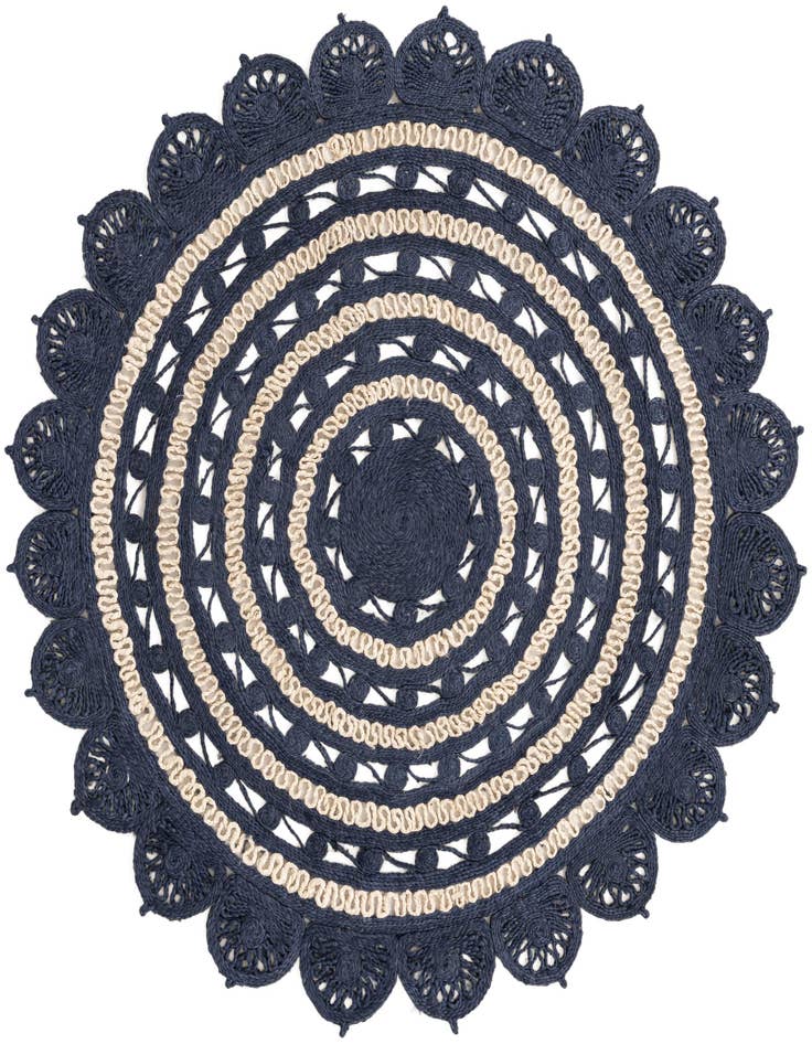 Detail image of 6' 1 x 6' 1  Hand Braided Jute Round Rug