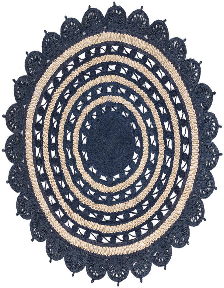 Detail image of 7' 10 x 7' 10  Hand Braided Jute Round Rug