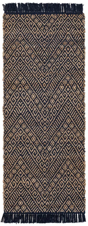 Detail image of 2' x 5' 1 Handmade Braided Jute Runner Rug