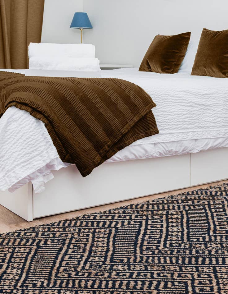 Detail image of 2' x 6' 1  Hand Braided Jute Runner Rug