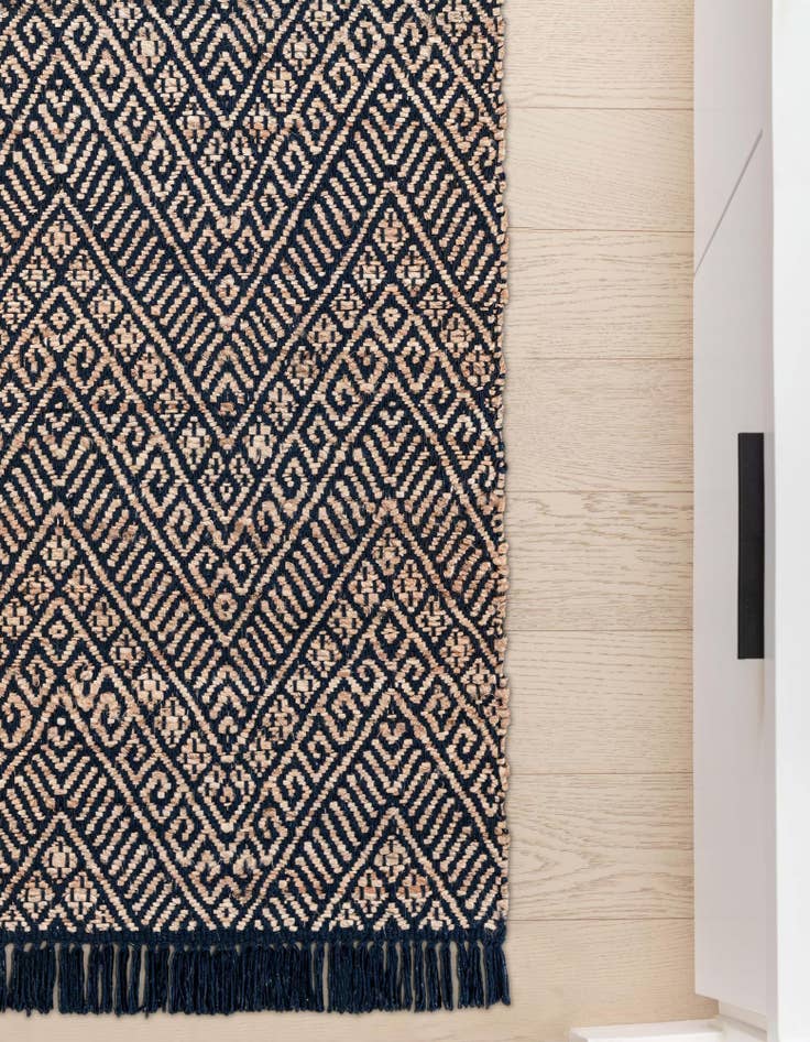 Detail image of 2' x 6' 1  Hand Braided Jute Runner Rug