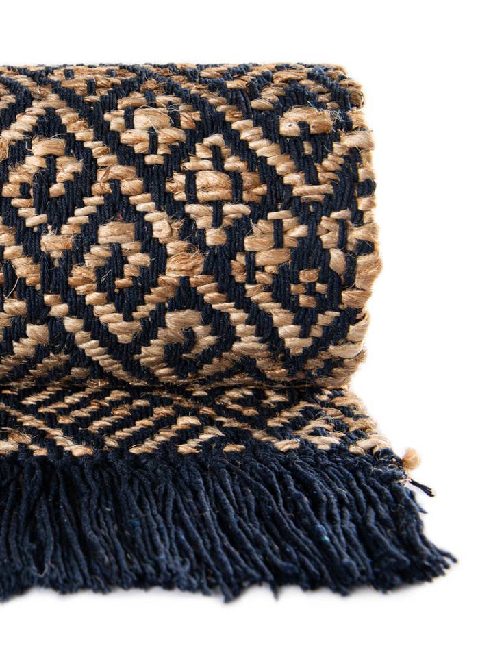 Detail image of 2' x 5' 1 Handmade Braided Jute Runner Rug