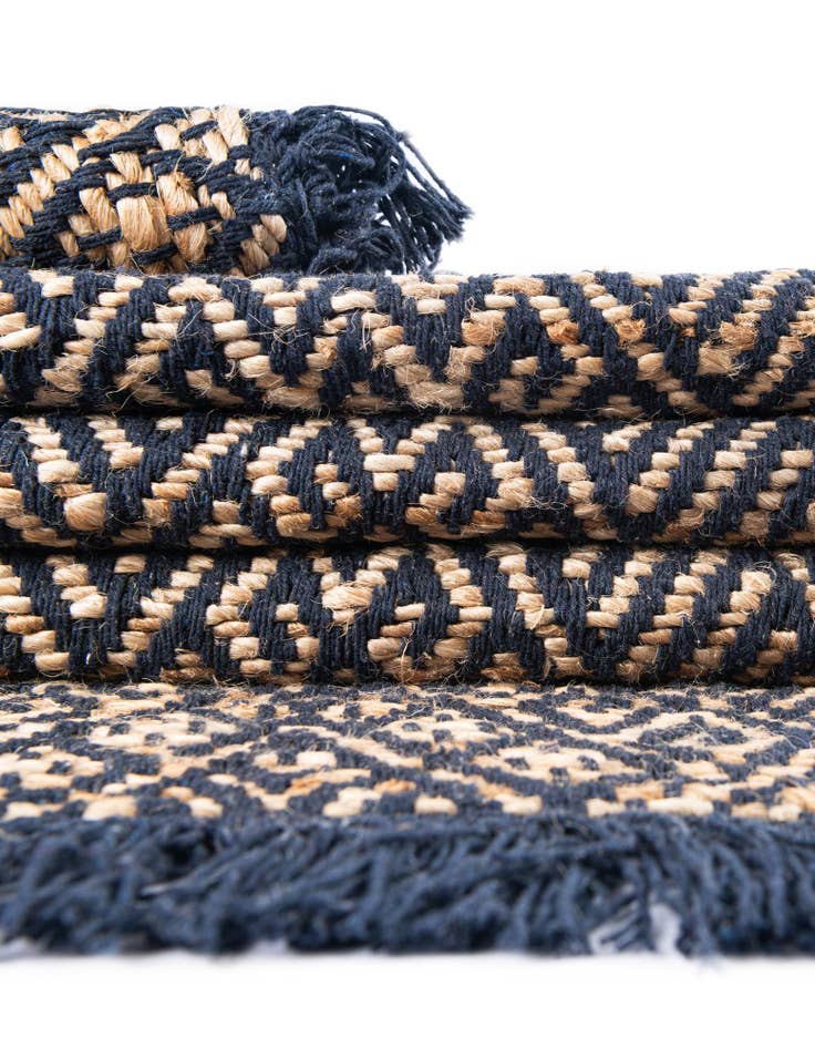 Detail image of 2' x 5' 1 Handmade Braided Jute Runner Rug