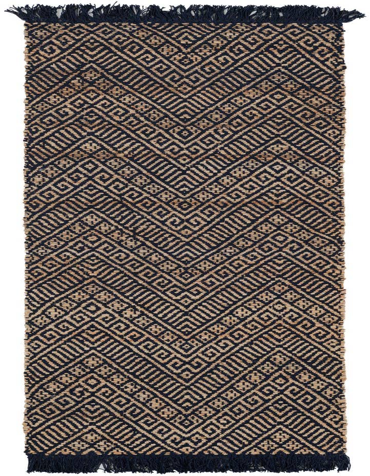 Detail image of 2' x 6' 1  Hand Braided Jute Runner Rug