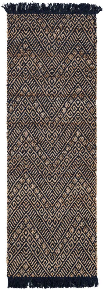 Detail image of 2' x 6' 1 Handmade Braided Jute Runner Rug