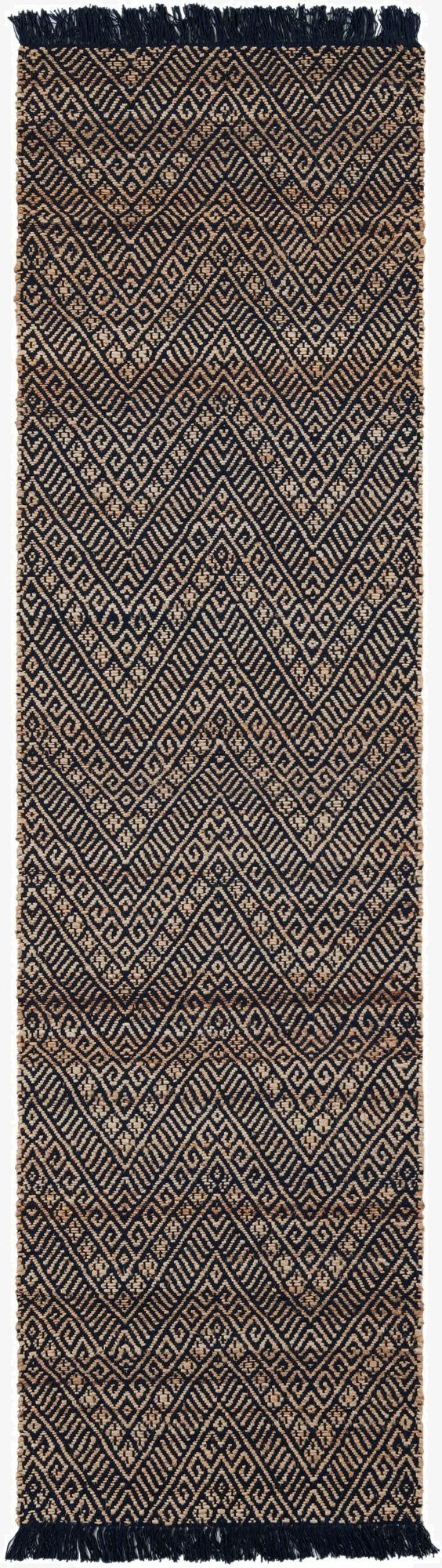 2' 7 x 10'  Hand Braided Jute Runner Rug