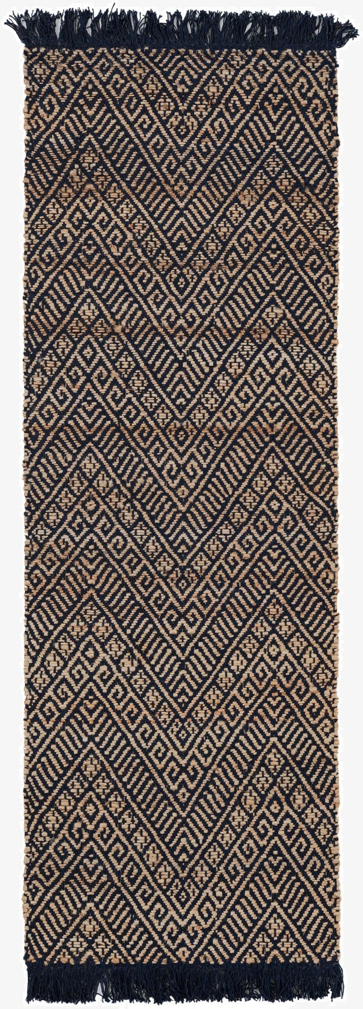 2' x 6' 1  Hand Braided Jute Runner Rug