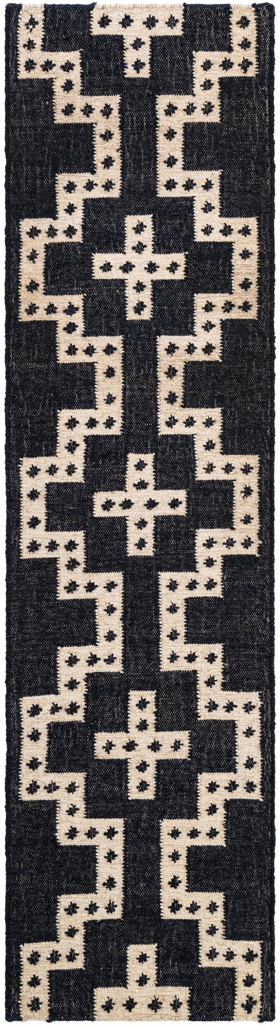 2' x 8' Hand Woven Kilim Wool Runner Rug