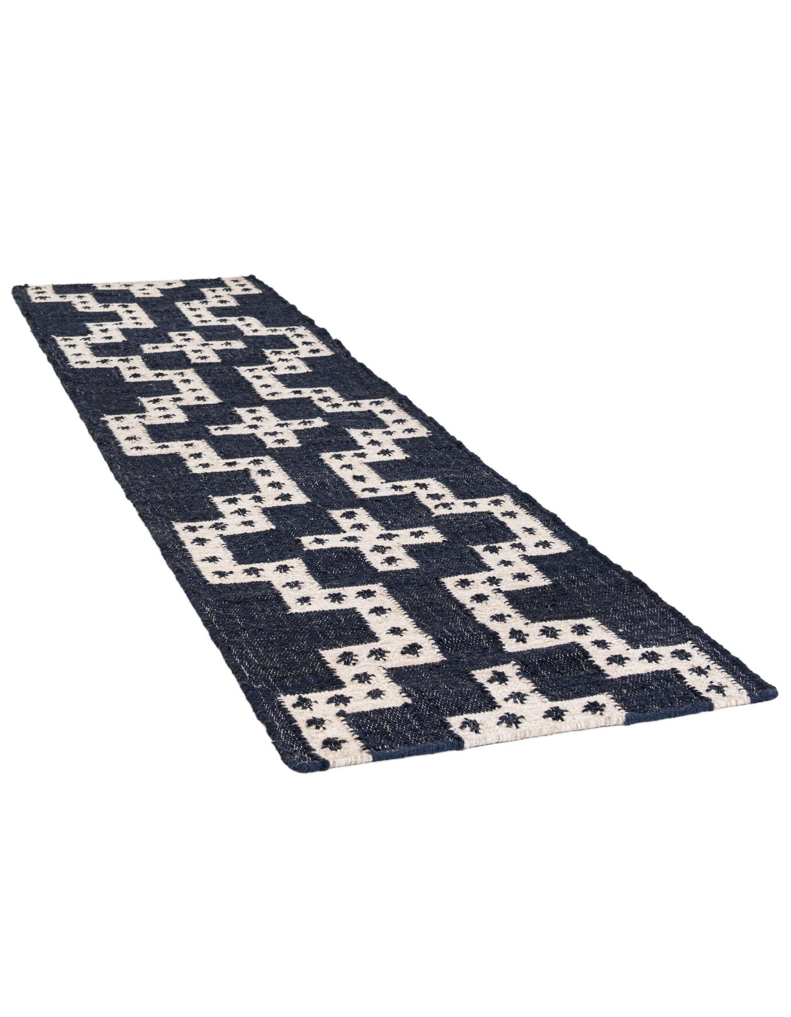 2' x 8' Hand Woven Kilim Wool Runner Rug