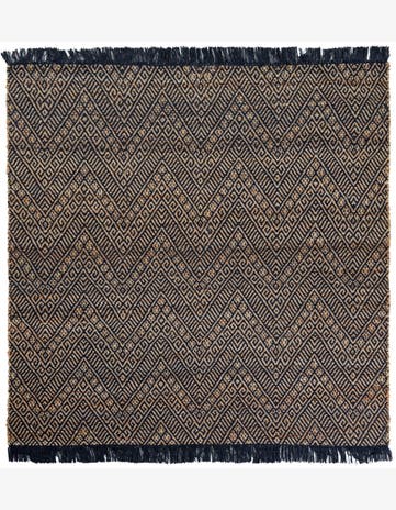 6' 1 x 6' 1 Handmade Braided Jute Square Rug