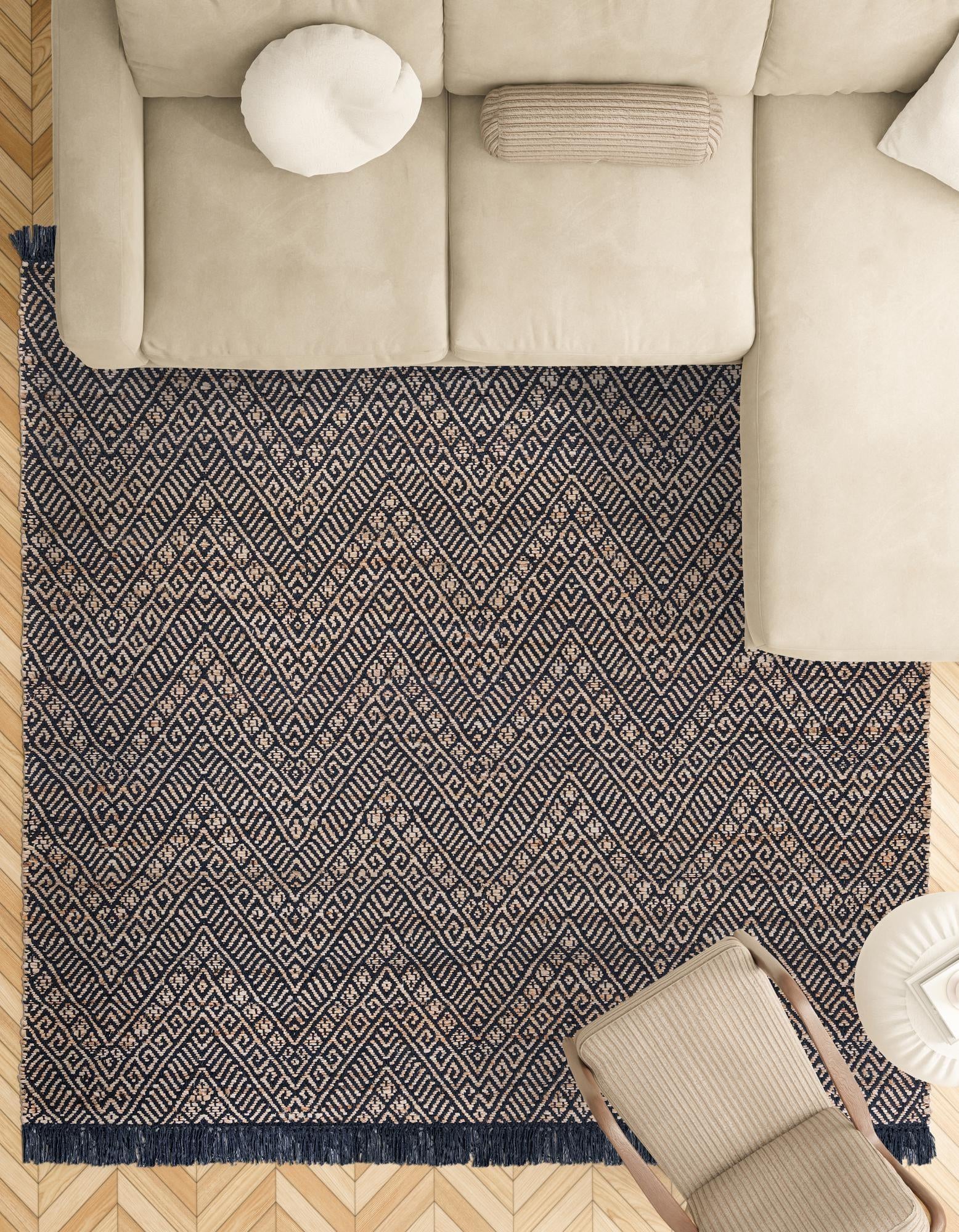 6' 1 x 6' 1 Handmade Braided Jute Square Rug