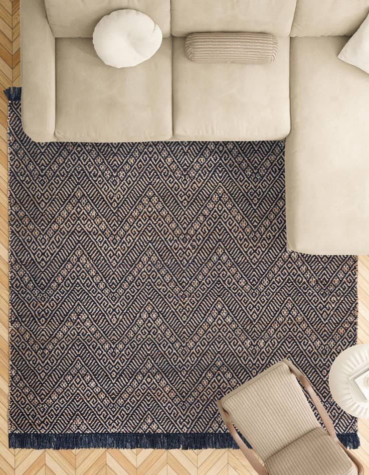 Detail image of 7' 10 x 7' 10  Hand Braided Jute Square Rug