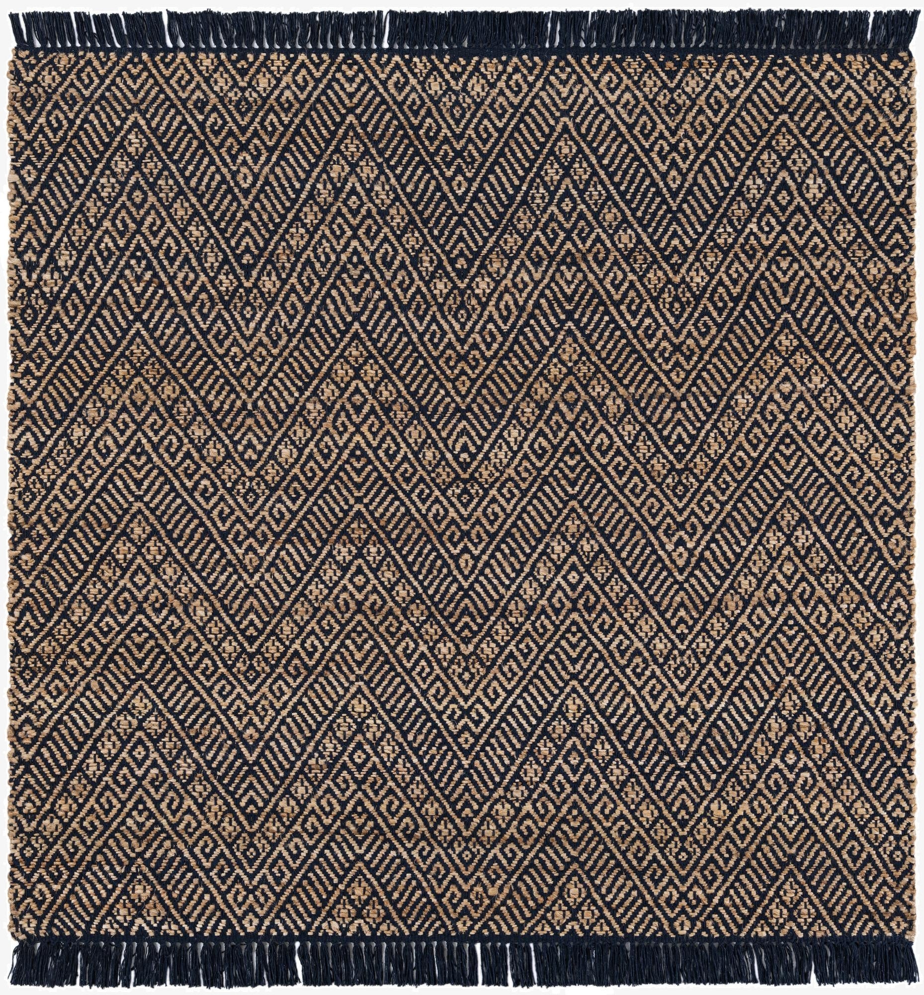 5' 1 x 5' 1  Hand Braided Jute Square Rug