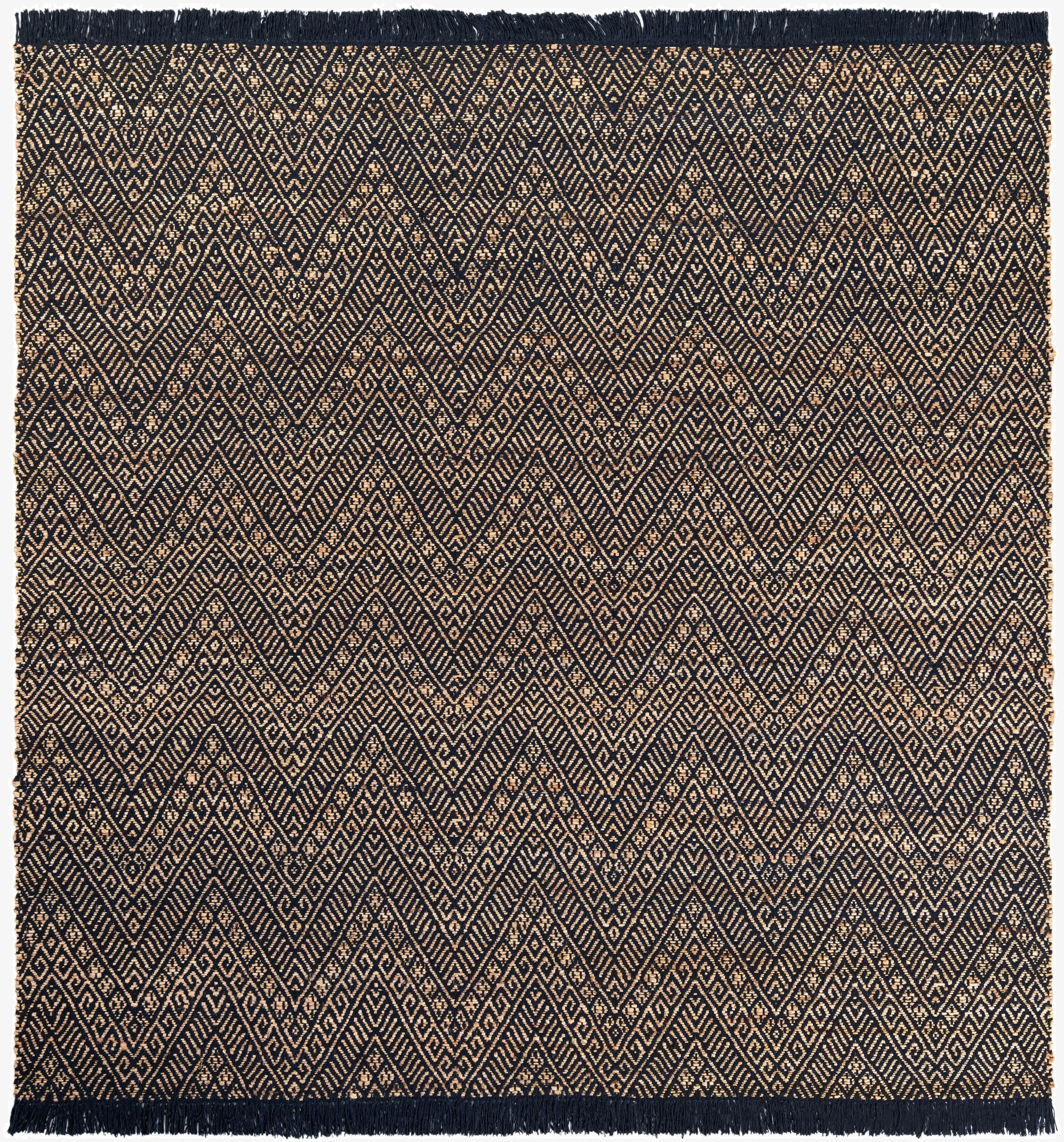 7' 10 x 7' 10  Hand Braided Jute Square Rug