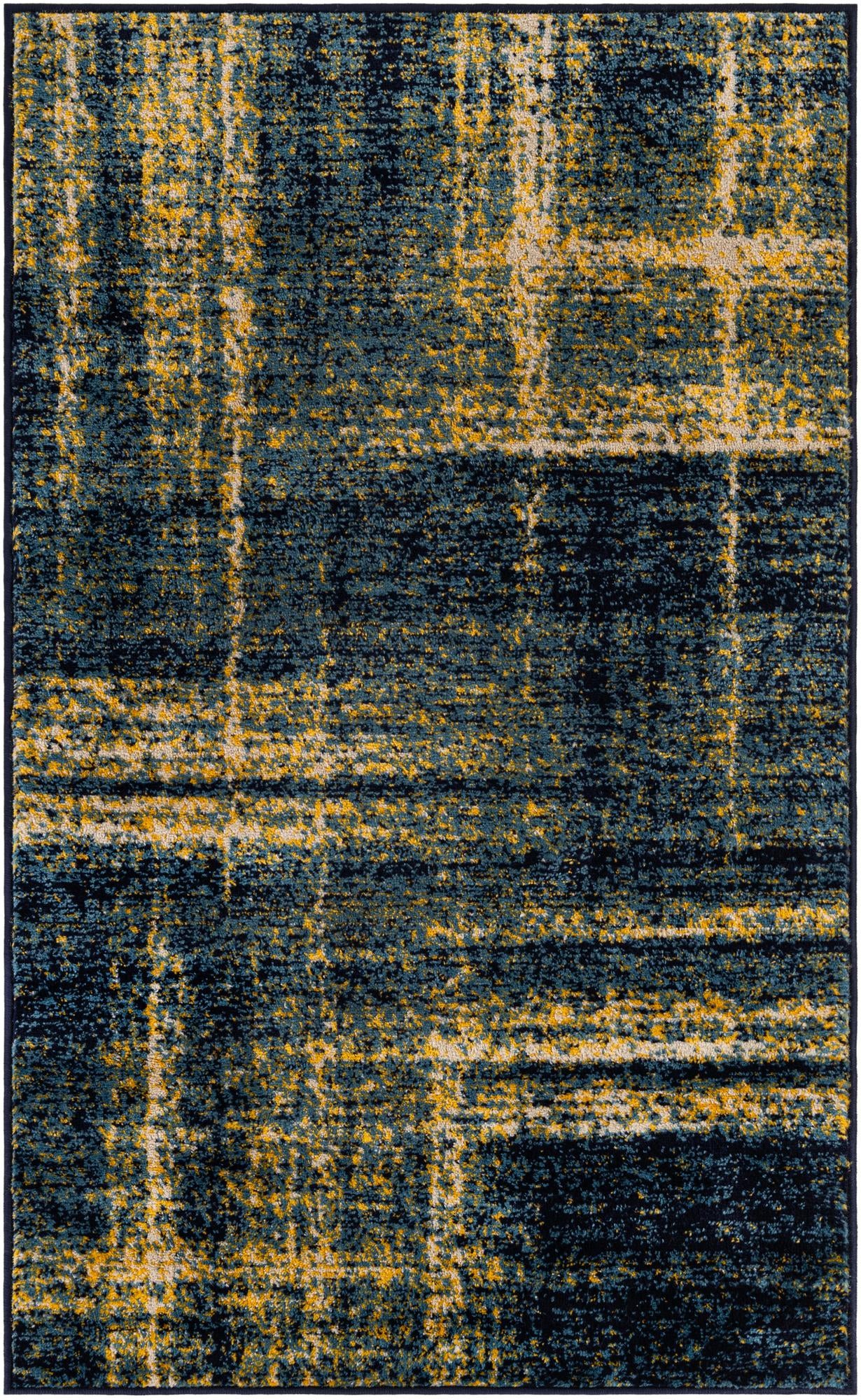 Rug Navy Blue and Yellow Swatch link