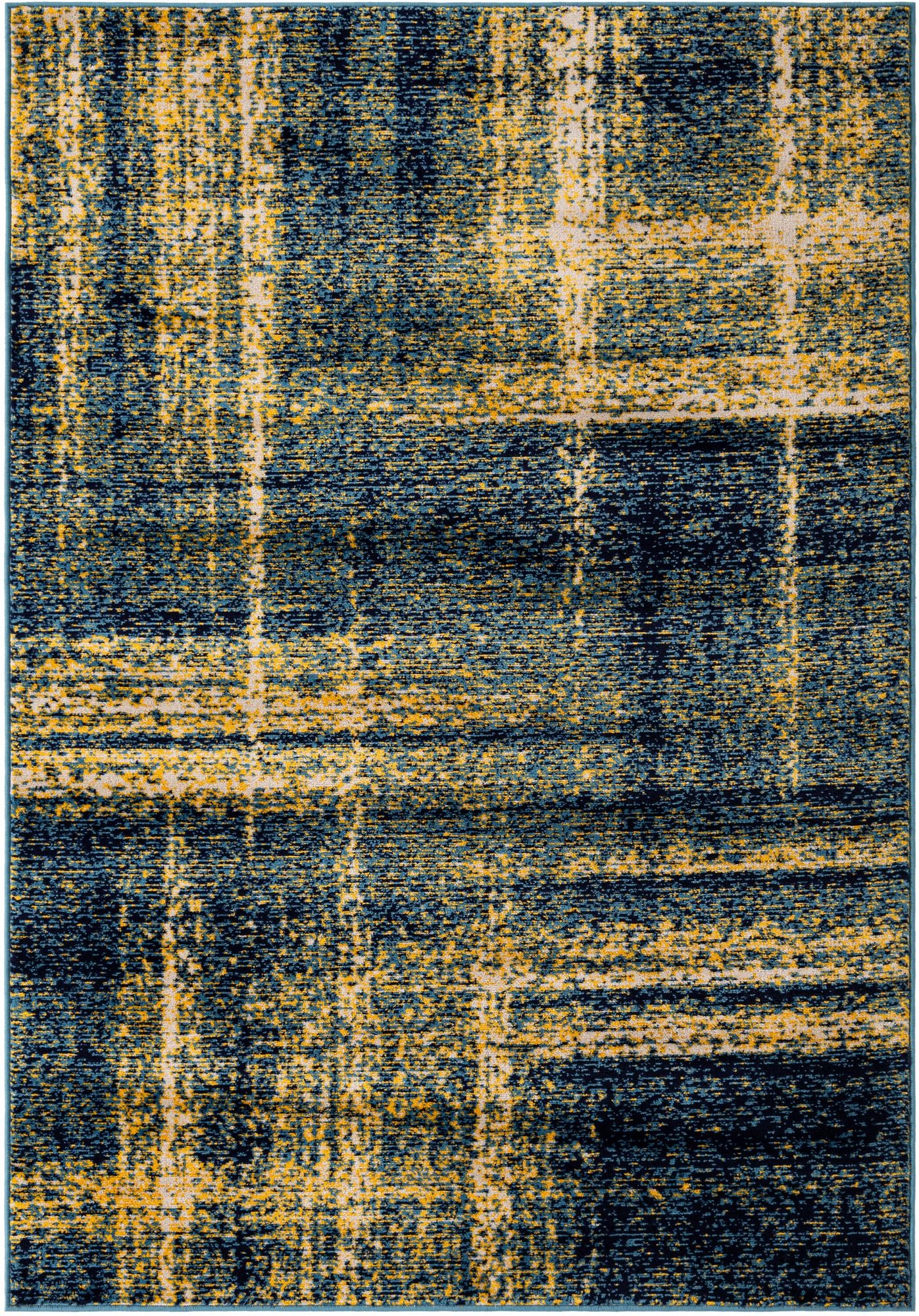 Rug Navy Blue and Yellow Swatch link