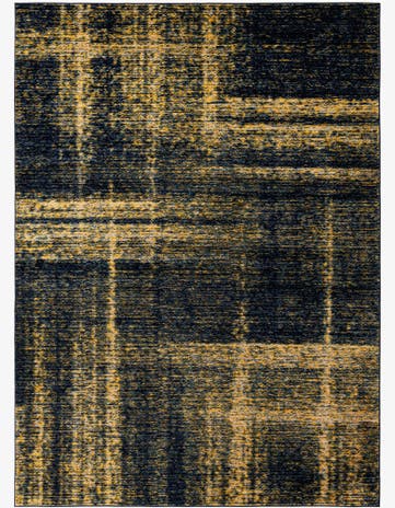 Navy Blue and Yellow Laguna Rug