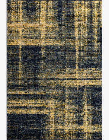 Navy Blue and Yellow Laguna Rug