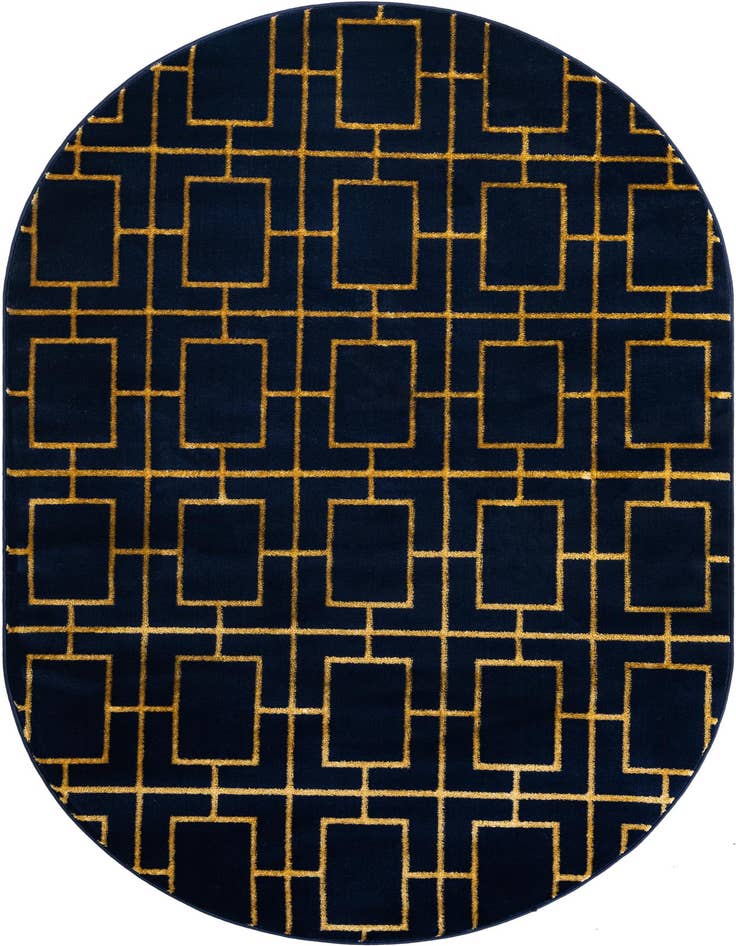 Detail image of 5' 3 x 8' Marilyn Monroe™ Glam Deco Oval Rug