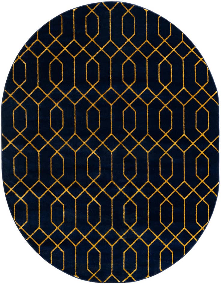 Detail image of 7' 10 x 10' Marilyn Monroe™ Glam Trellis Oval Rug