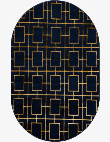 5' 3 x 8' Marilyn Monroe™ Glam Deco Oval Rug