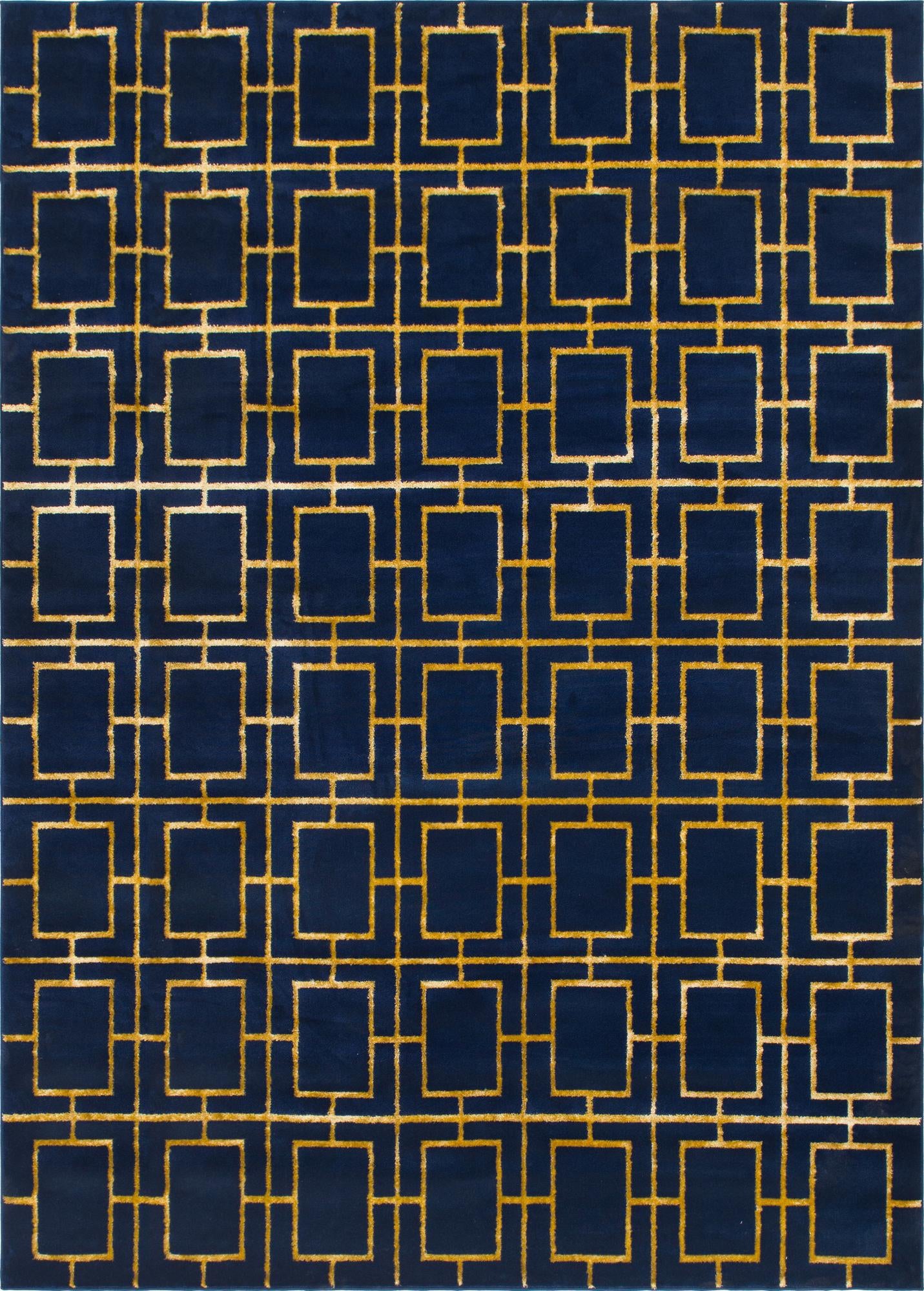 Rug Navy Blue Gold Swatch link