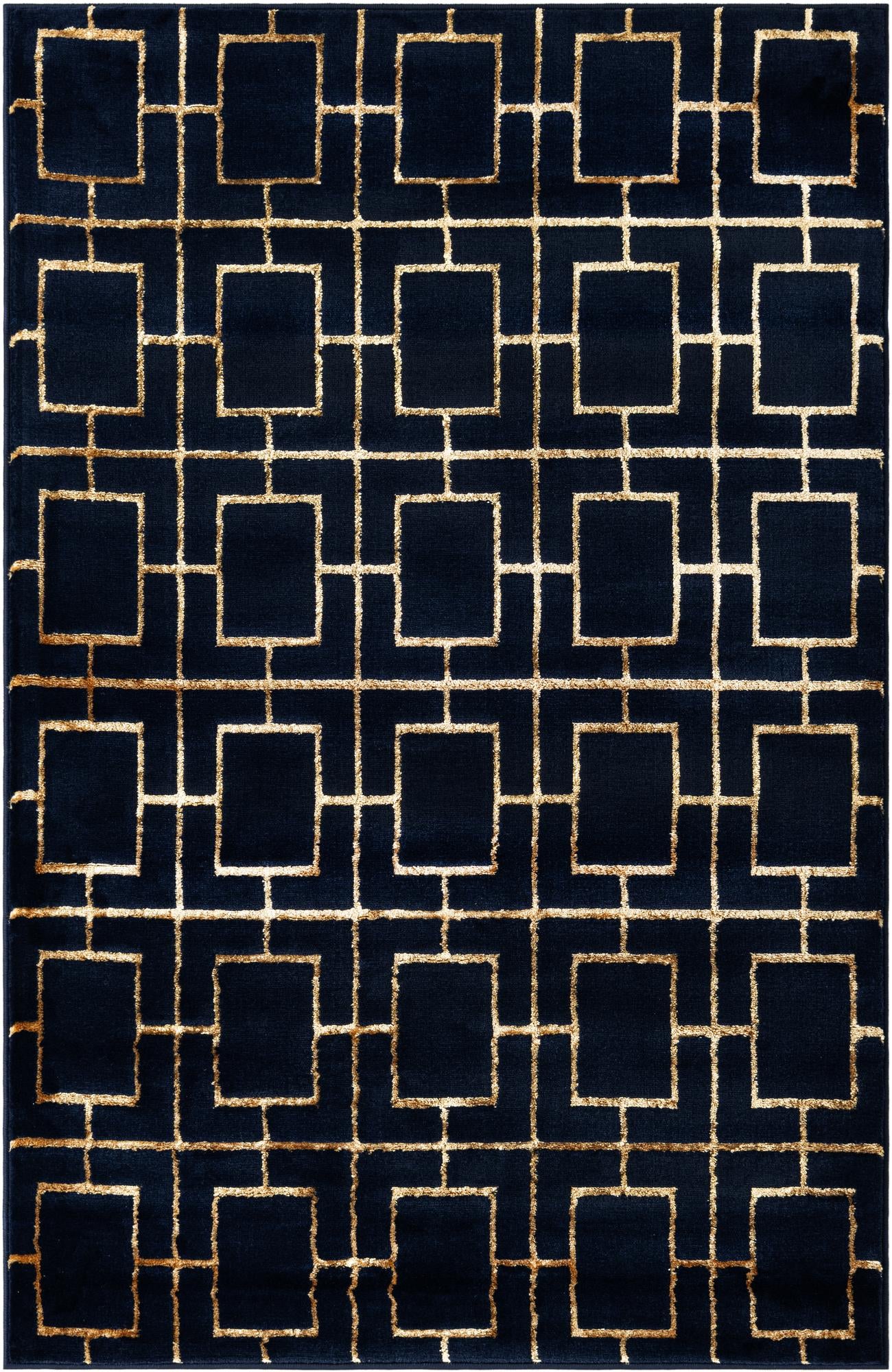 Rug Navy Blue Gold Swatch link