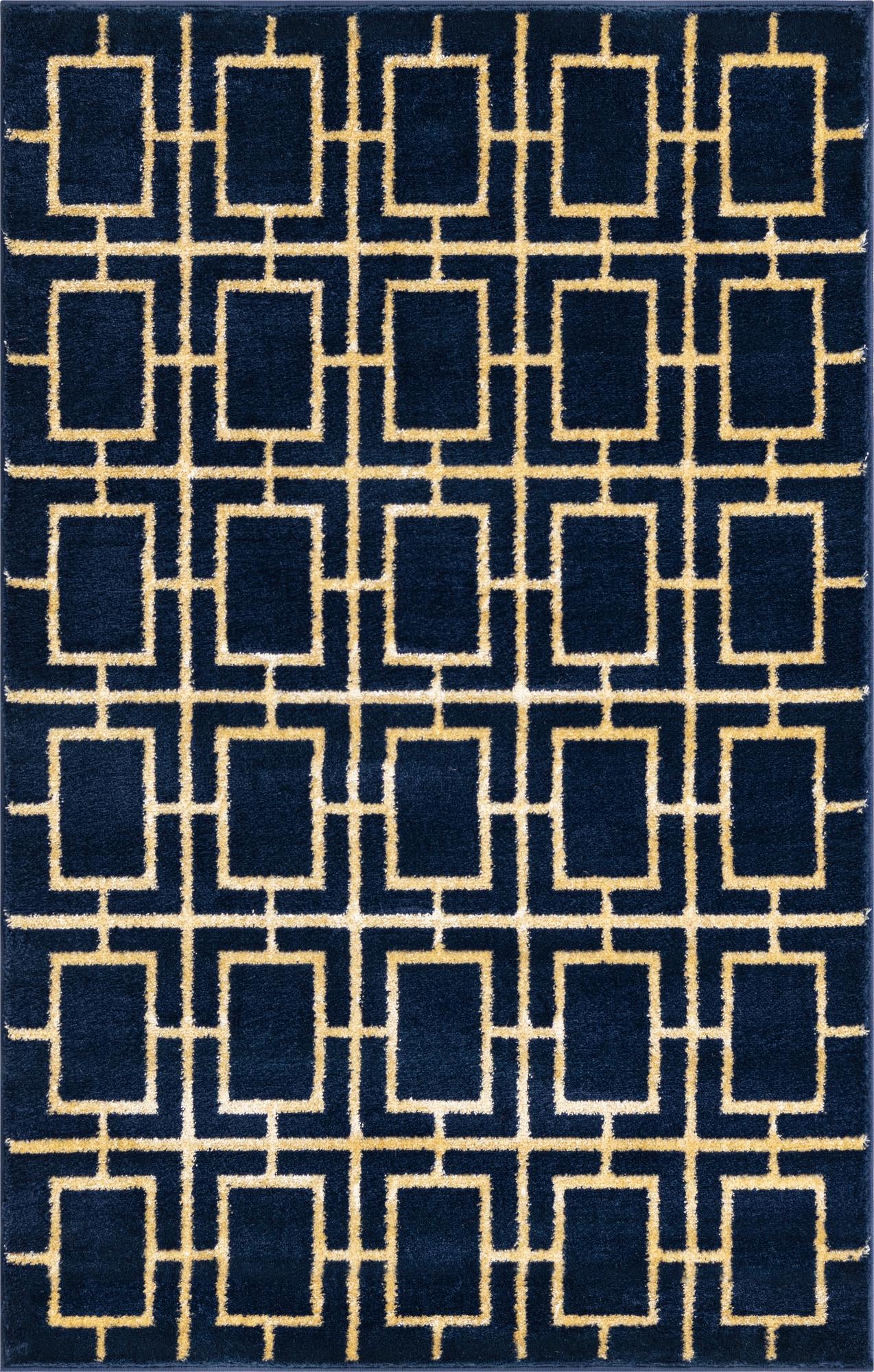 Rug Navy Blue Gold Swatch link