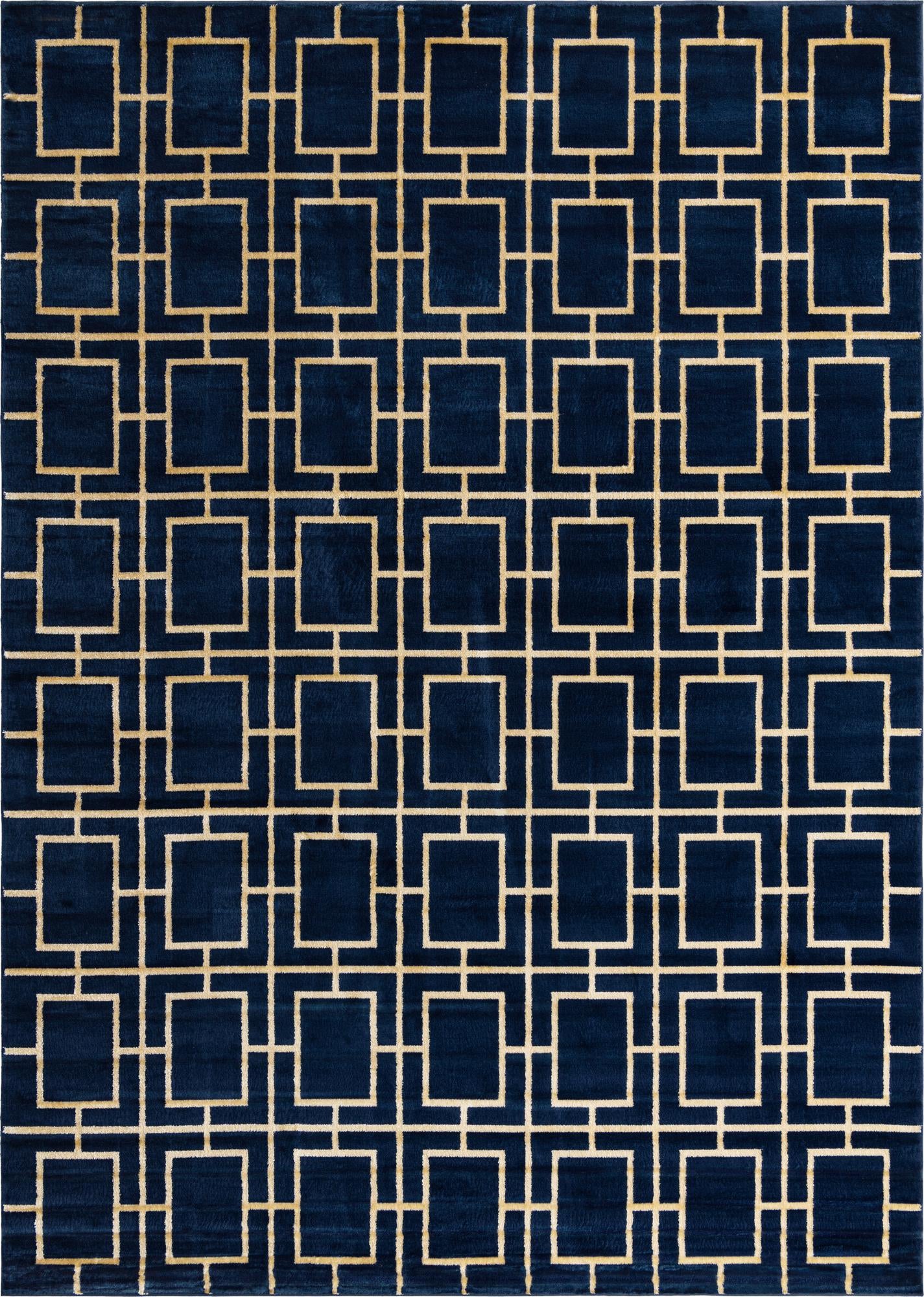 Navy Blue Gold 10' x 14' Marilyn Monroe™ Glam Deco Rug | Rugs.com