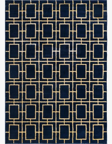 Navy Blue Gold Marilyn Monroe™ Glam Deco Rug