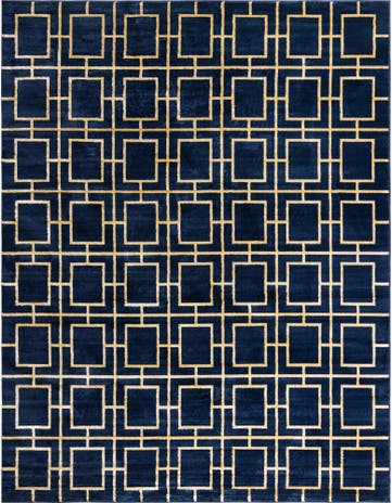 Navy Blue Gold Marilyn Monroe™ Glam Deco Rug
