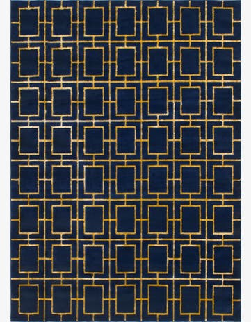 Navy Blue Gold Marilyn Monroe™ Glam Deco Rug