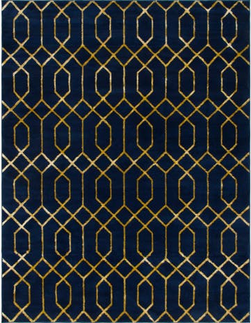 Navy Blue Gold Marilyn Monroe™ Glam Trellis Rug