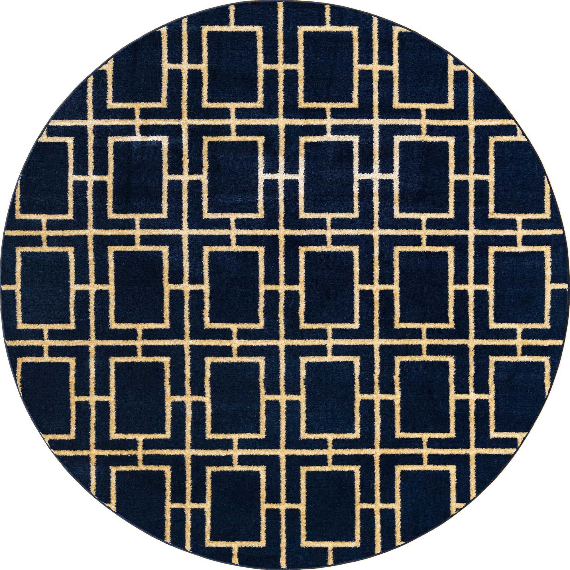 Rug Navy Blue Gold Swatch link