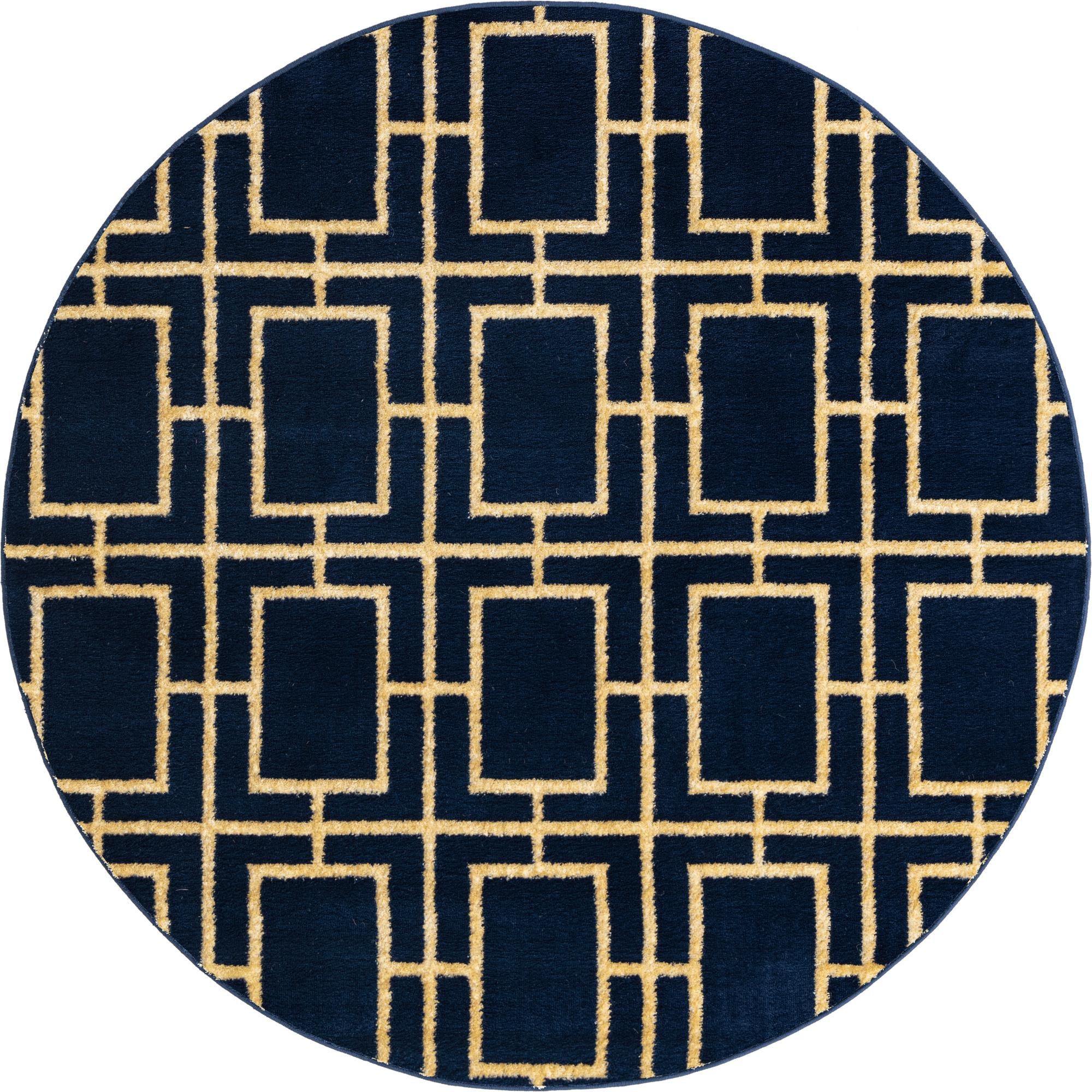 Rug Navy Blue Gold Swatch link
