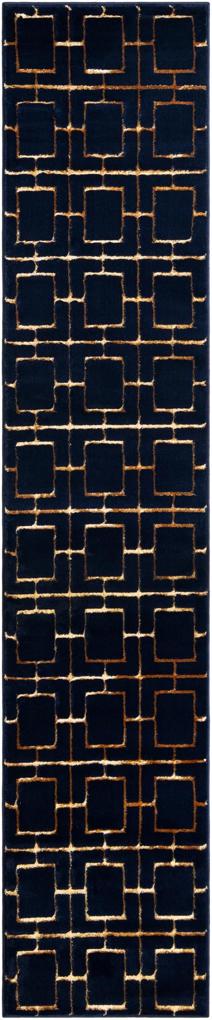 Rug Navy Blue Gold Swatch link