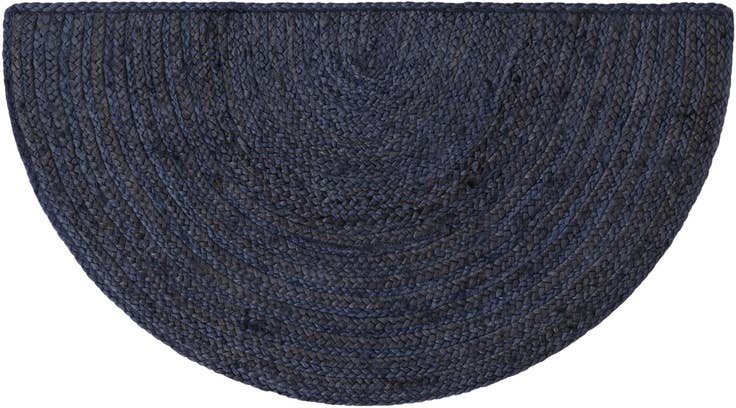 Detail image of 2' 2 x 3' 7 Handmade Braided Jute Hearth Rug