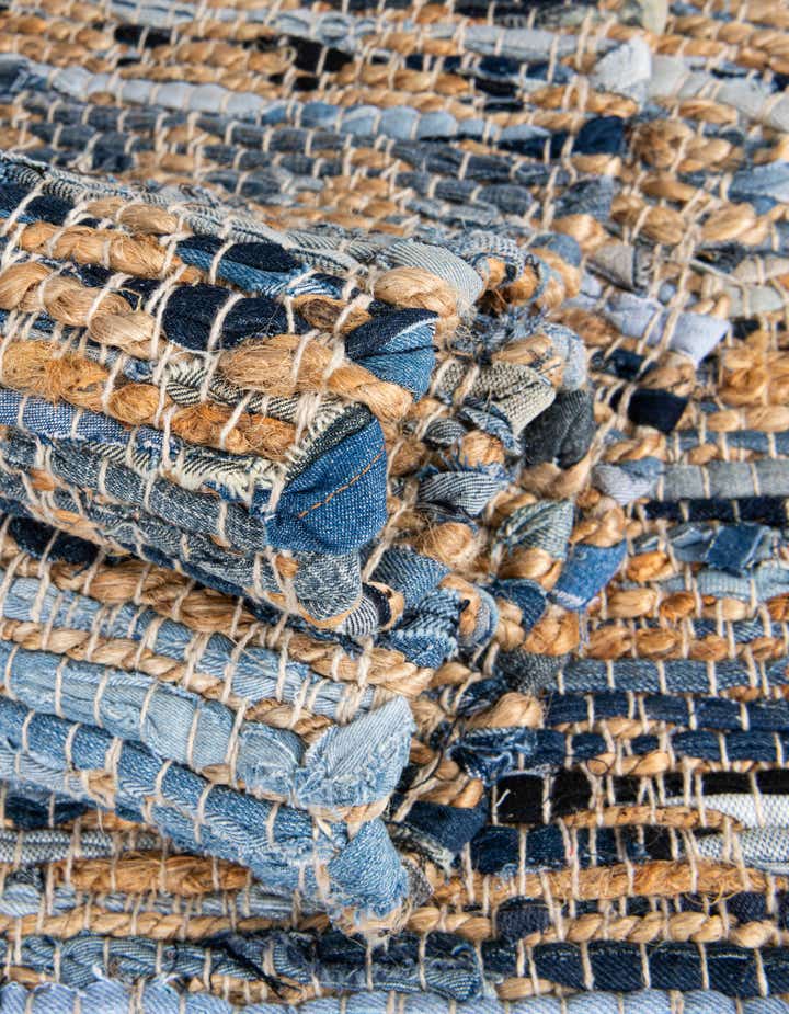 2' 2 x 3' 7 Hand Woven Chindi Jute Hearth Rug