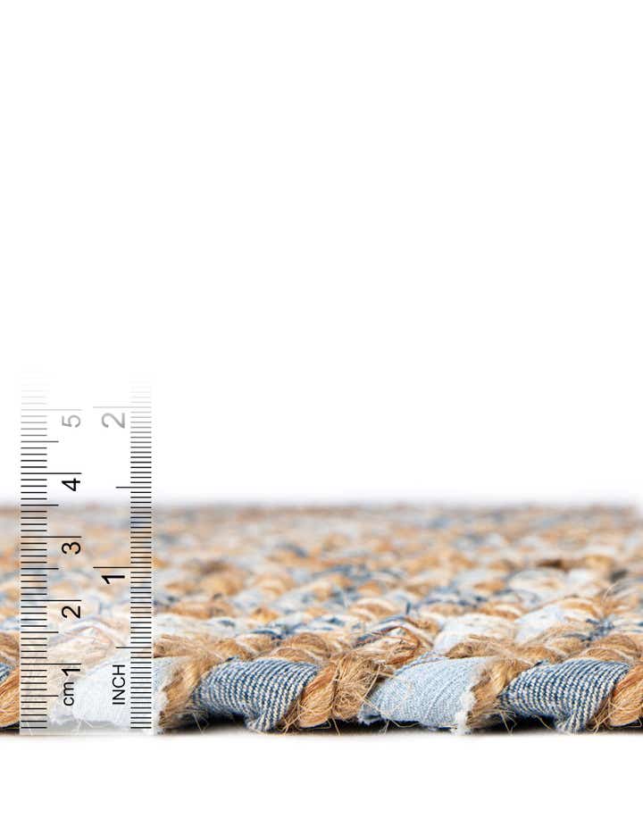 2' 2 x 3' 7 Hand Woven Chindi Jute Hearth Rug