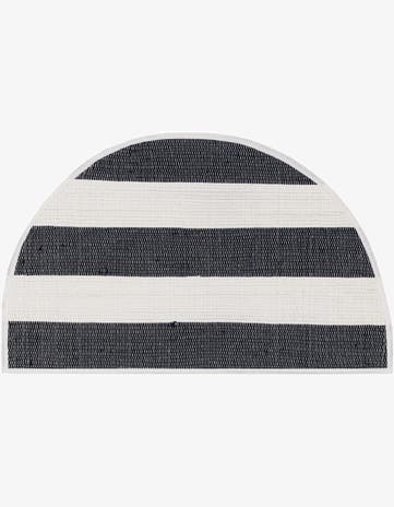 Navy Blue Hand Woven Chindi Rag Hearth Rug