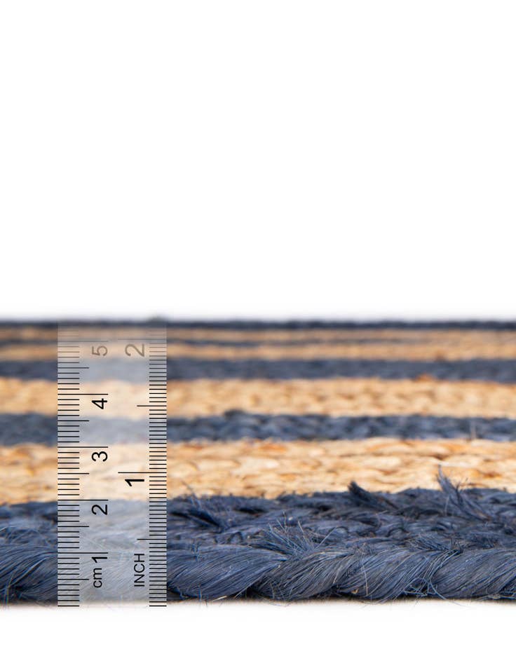 Detail image of 4' 1 x 6' 1  Hand Braided Jute Rug