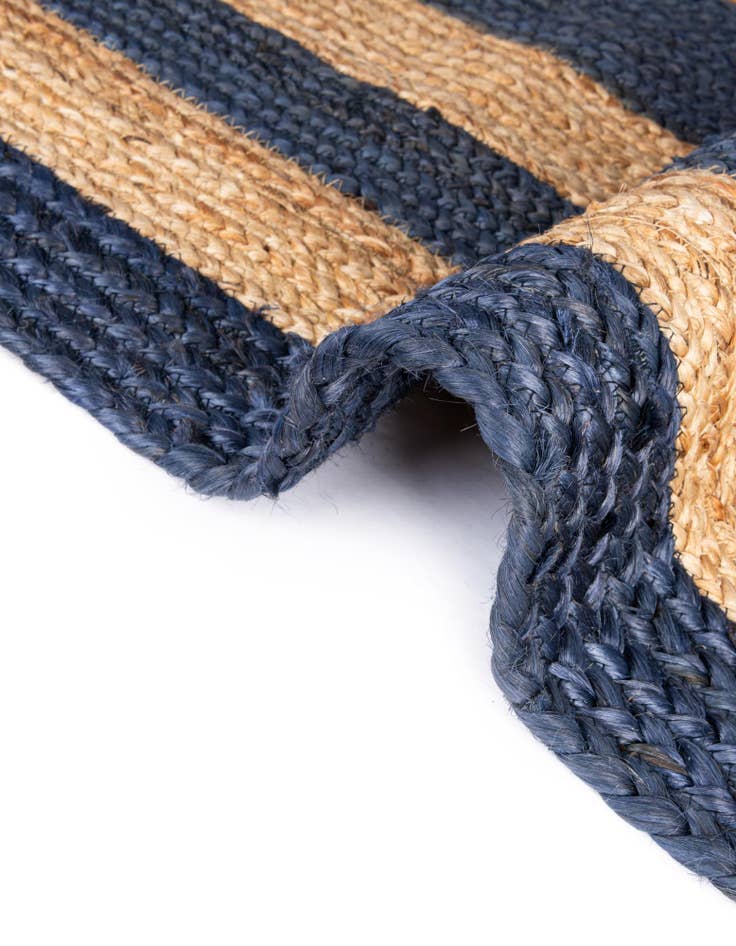 Detail image of 4' 1 x 6' 1  Hand Braided Jute Rug