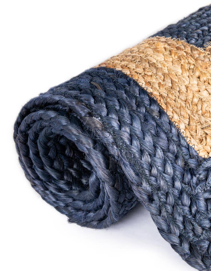 Detail image of 4' 1 x 6' 1  Hand Braided Jute Rug