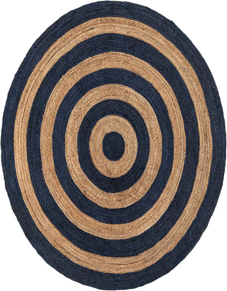 Detail image of 7' 1 x 7' 1  Hand Braided Jute Round Rug
